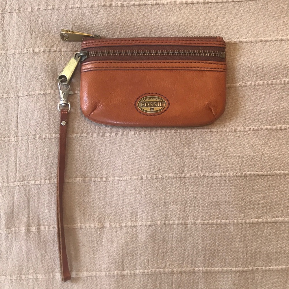 Fossil Brown Leather Wristlet